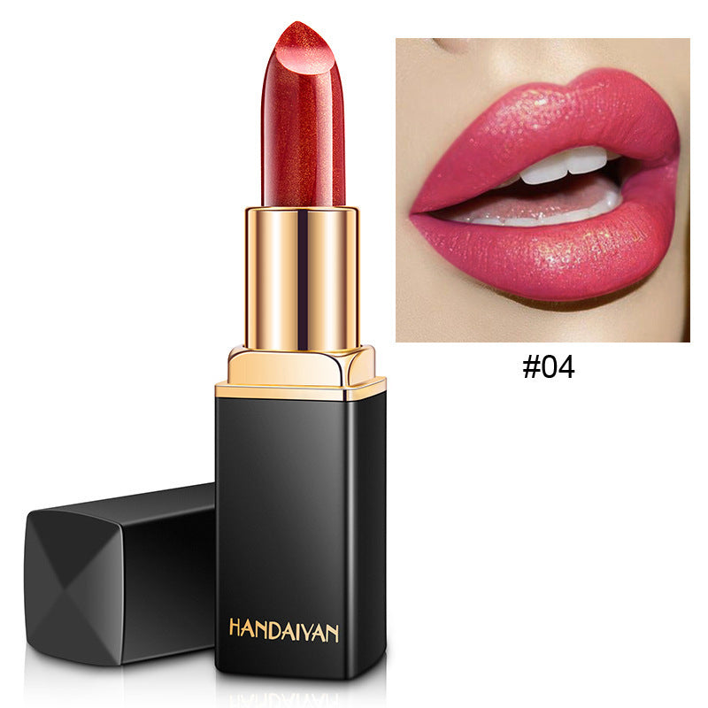 Shiny Metallic Lipstick Pearlescent Color