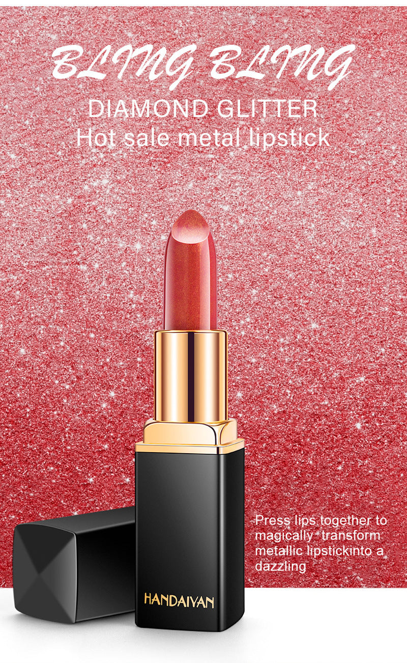 Shiny Metallic Lipstick Pearlescent Color