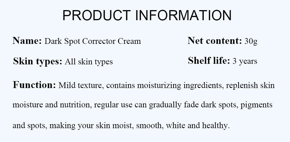 Yoxier Dark Spot Corrector Cream30G